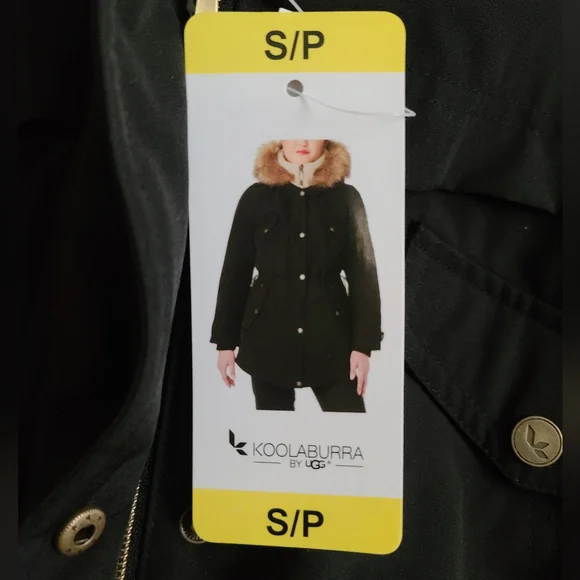Koolaburra by UGG Ladies Parka Jacket, Small, Black and Gold - Picture 14 of 15